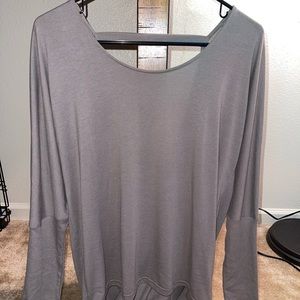 Open back long sleeve top